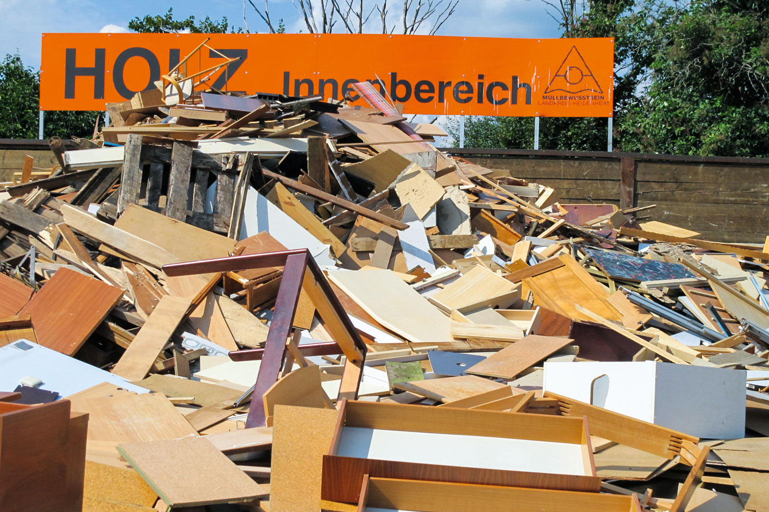 Ablagestelle für Holz beim Entsorgungszentrum Mergelstetten