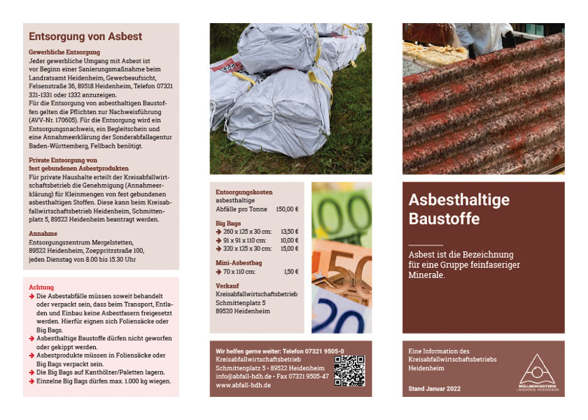 Broschüre Asbesthaltige Baustoffe