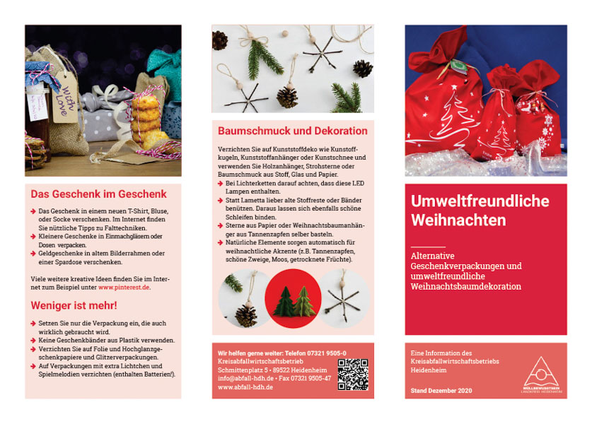 Broschüre Umweltfreundliche Weihnachten