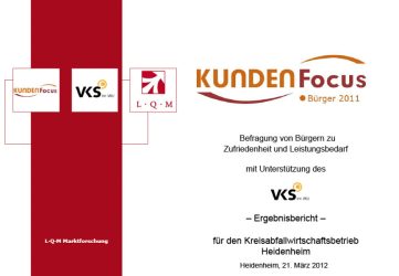 Broschüre der Befragung zur Zufriedenheit für den Kreisabfallwirtschaftsbetrieb