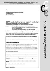 Formular für SEPA-Lastschriftmandat